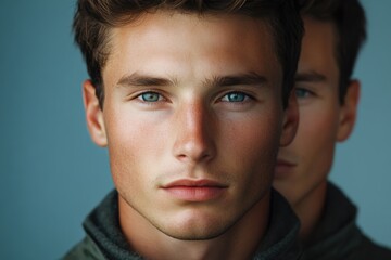 Fototapeta premium Multiple portrait of a handsome young man