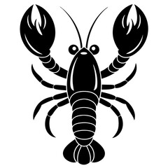 lobster silhouette vector illustrator