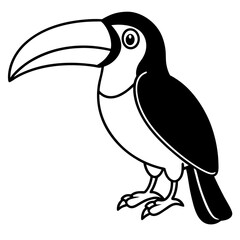 toucan silhouette vector illustrator 