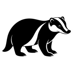 badger silhouette vector illustrator 