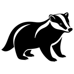 badger silhouette vector illustrator 