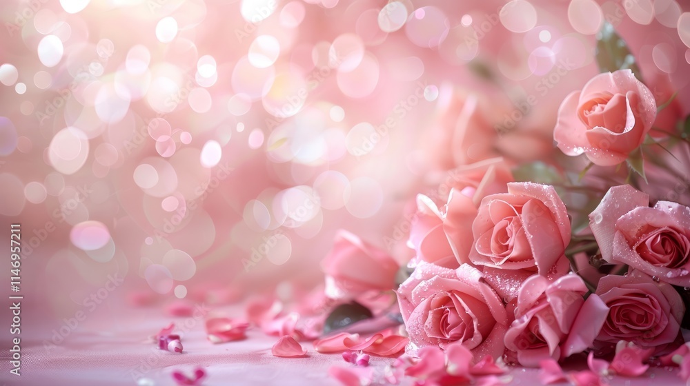 Poster mother's day composition with a large blank area for adding your own text