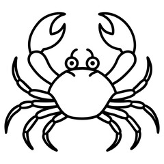 crab line art vector