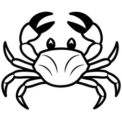 crab line art vector
