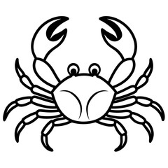 crab line art vector