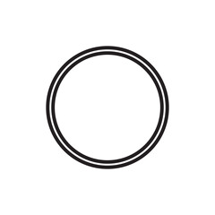 Round circle geometric ball shape line art vector icon for apps and websites