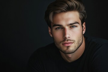 Fototapeta premium Studio picture of a young and handsome man posing isolated