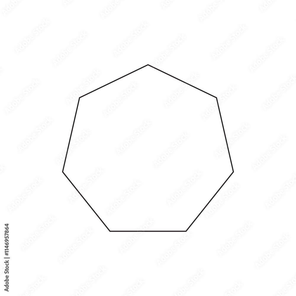 Poster a simple hexagon shape icon, often used in geometry, design, or mathematical visuals.