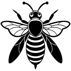 bee silhouette vector illustrator