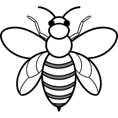 bee line art vector