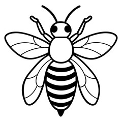 bee line art vector