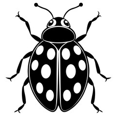 ladybug silhouette vector illustrator
