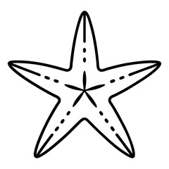 starfish line art vector