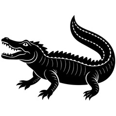 crocodile line art vector
