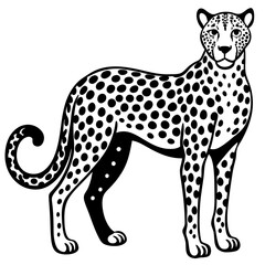 cheetah silhouette vector illustrator