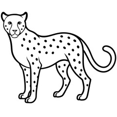 cheetah line art vector
