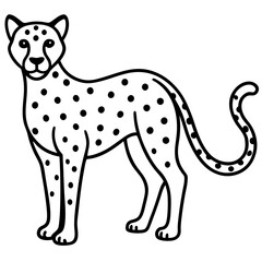 cheetah line art vector