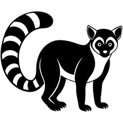 lemur silhouette vector illustrator