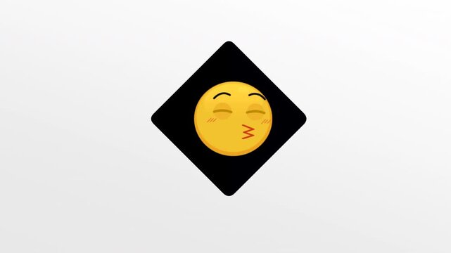 animation design of emoji giving kiss