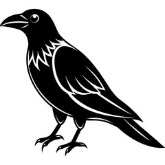 raven silhouette vector illustrator