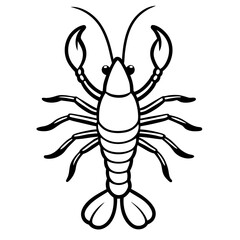 lobster line art vector