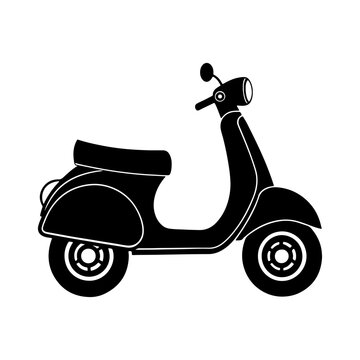 recommend clip art: scooter silhouette, black and white silhouette, vector and illustration