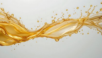 Fototapeta premium Golden Liquid Splash Abstract Background