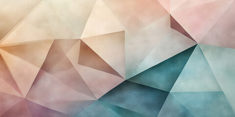 Abstract Soft Triangles in Pastels Overlapping soft triangles in muted tones like dusty rose, sage whisper, and pale caramel with subtle shadows.