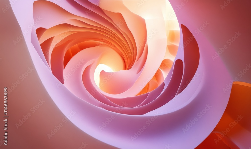 Poster multicolored, tech background with a geometric 3d structure. bright, stepped design with extruded fu