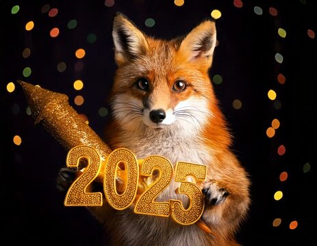 Gem&uuml;tlicher Panda mit 2025-Wunderkerze &ndash; Funkenfrohes Neujahrsmotiv