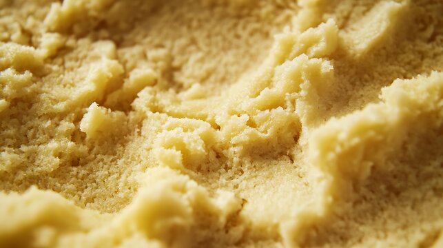 Closeup of golden-brown butter cookies with crumbly texture