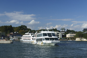 松島湾 遊覧船から眺める海の風景 Matsushima Bay Ocean view from a sightseeing boat
