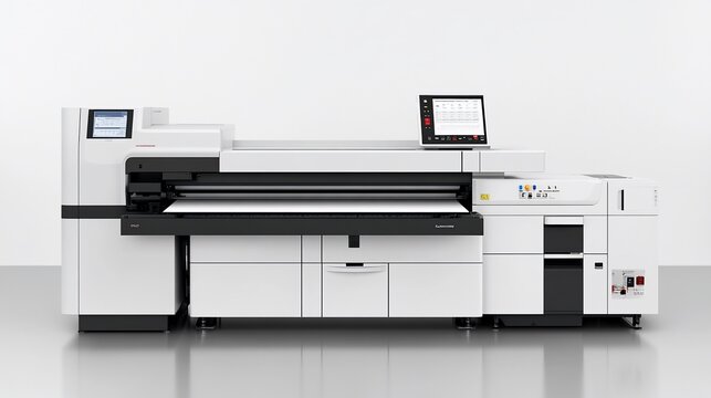 High-volume production printer with large format scanning and finishing capabilities.