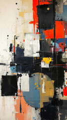 A Fragmented Narrative: Geometric Forms and Textures in Abstract Conversation