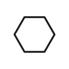 rounded corner hexagon shape icon