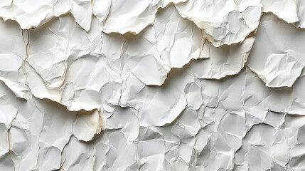 Obraz premium Crumpled white paper texture background.