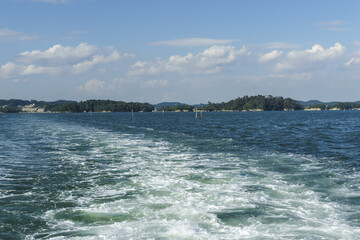 松島湾 遊覧船から眺める海の風景 Matsushima Bay Ocean view from a sightseeing boat