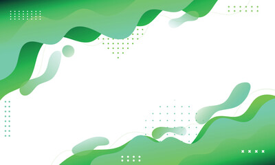 Abstract green liquid fluid modern background wavy curved
