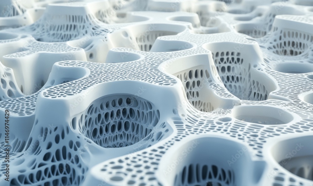 Poster white, tech background with a geometric 3d structure. clean, stepped design with extruded futuristic