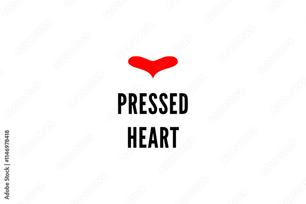 Poster template logo design solution with pressed heart image
