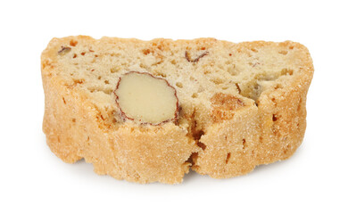 Traditional Italian almond biscuit (Cantucci) isolated on white