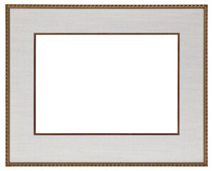 Fototapeta premium Narrow wooden picture frame on a transparent background, in PNG format.