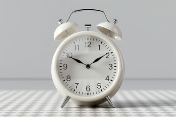 Retro watch in white on a gray background.
