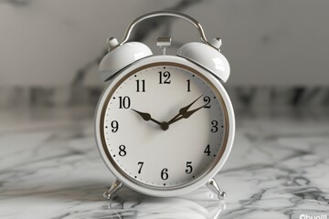 Retro watch in white on a gray background.
