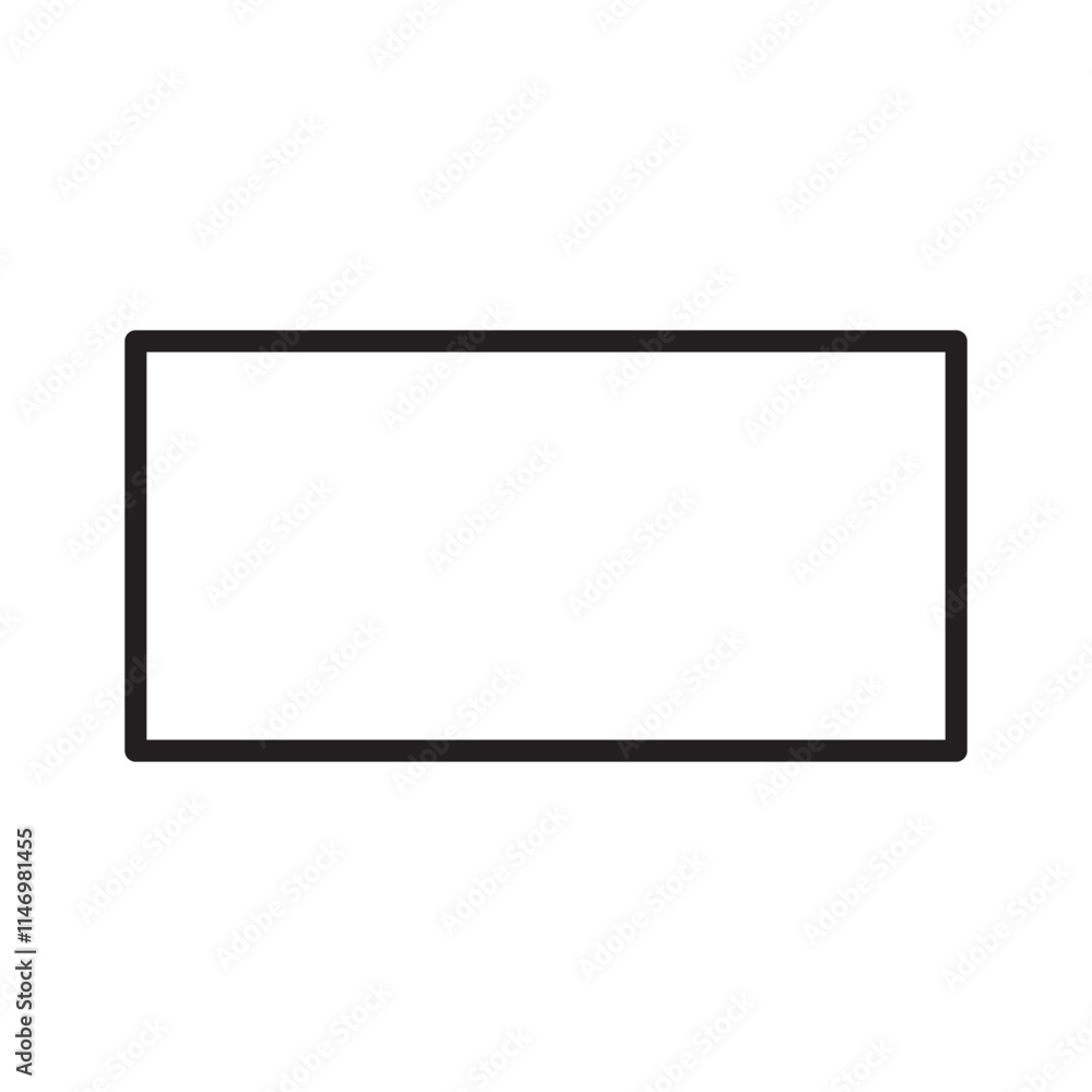 Poster rectangle icon vector isolated on white background, rectangle sign , line or linear design elements 