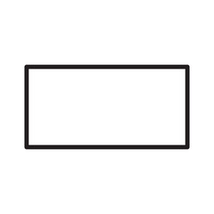 Rectangle icon vector isolated on white background, Rectangle sign , line or linear design elements in outline style