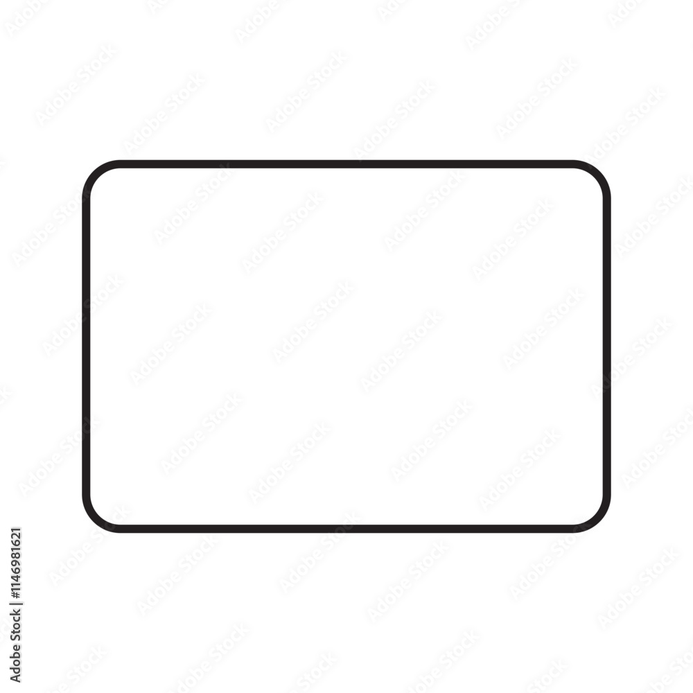 Poster rectangle icon vector isolated on white background, rectangle sign , line or linear design elements 