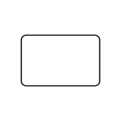 rectangle shape with rounded corner thin line.