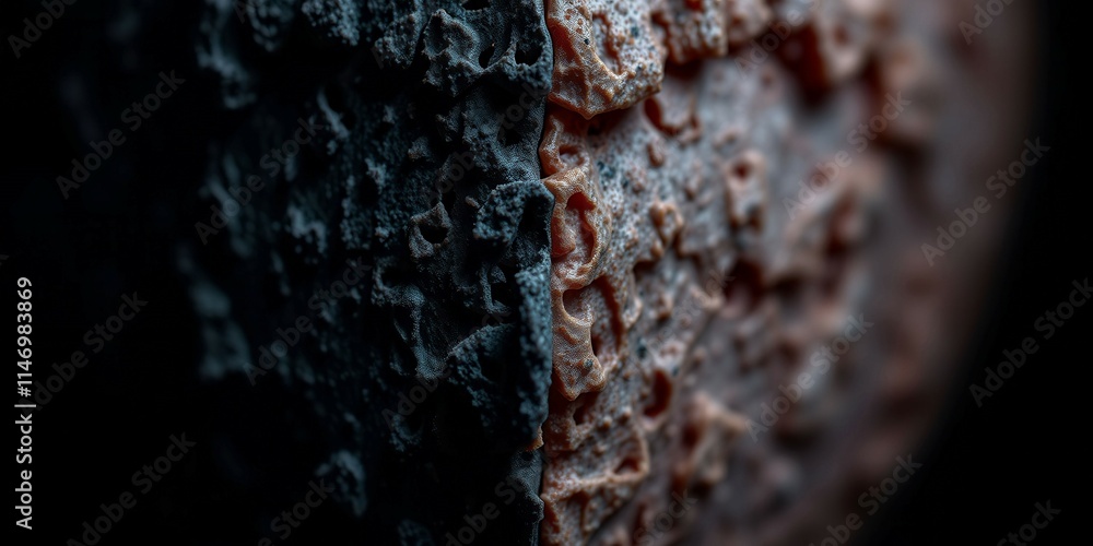 Poster a close up of a red object with a dark background. the object appears to be a liquid, possibly blood
