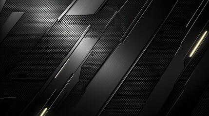 Obraz premium Abstract Dark Metal Grid Background Tech Industrial Geometric Design